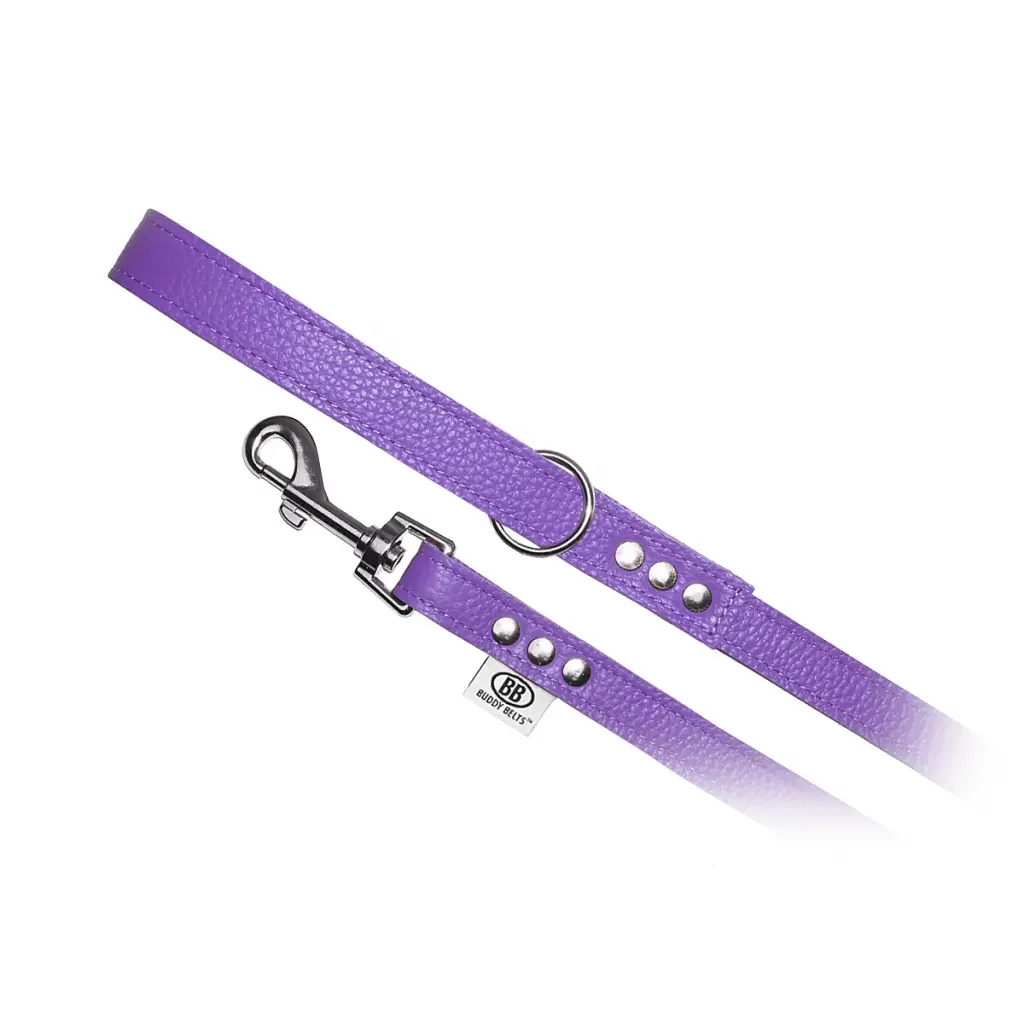 buddy-belts-all-leather-leash-luxury-ultraviolet-threequarter