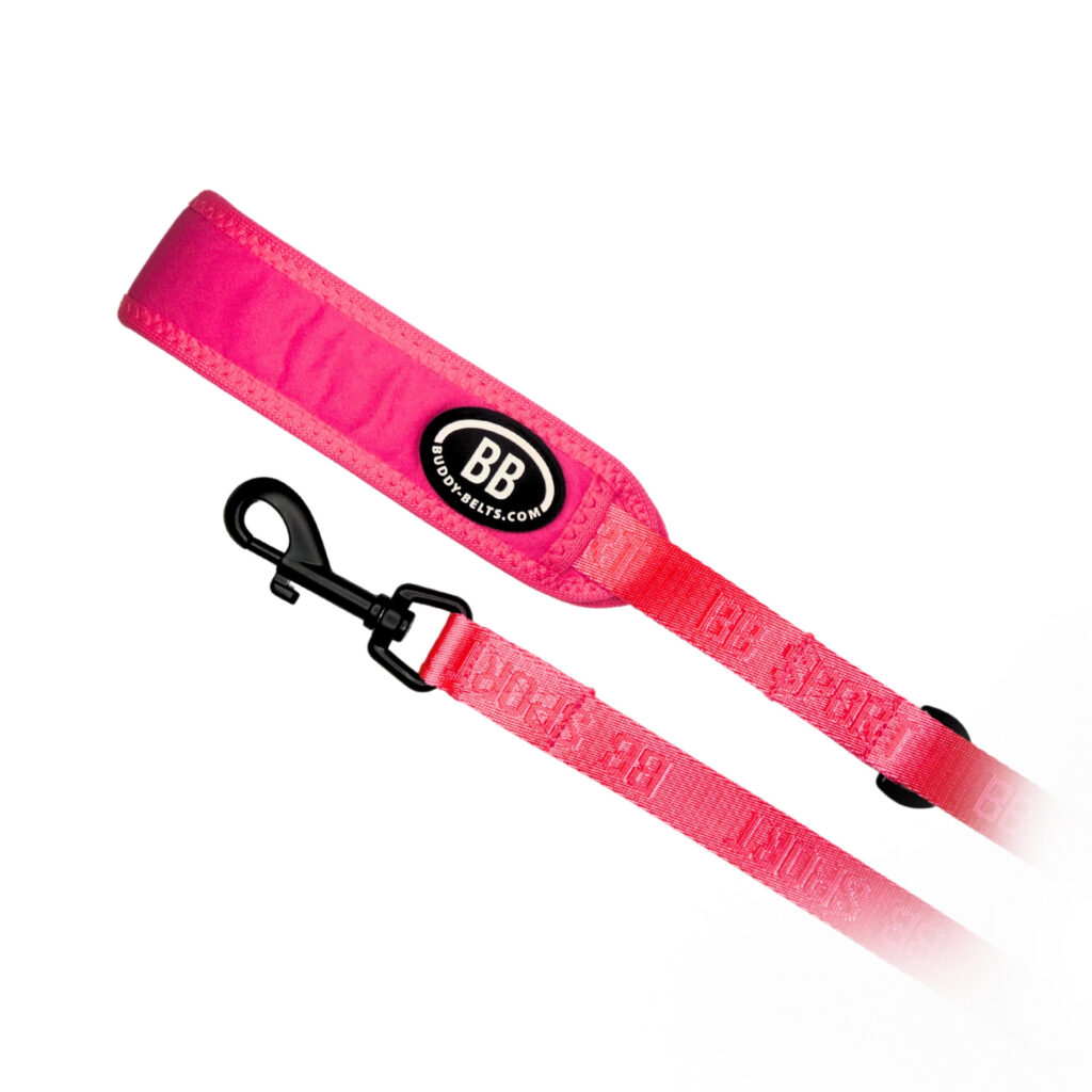 buddy-belts-sport-leashes-three-quarter-inch-vibrant-flamingo