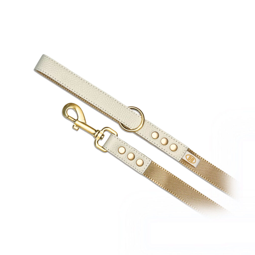 buddy belts nylon accent leash three quarter inch limited milk tea